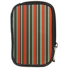 Festive Stripe Compact Camera Leather Case