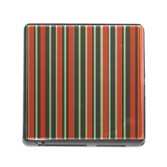 Festive Stripe Memory Card Reader With Storage (square) by Colorfulart23