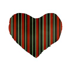 Festive Stripe 16  Premium Heart Shape Cushion 