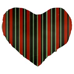 Festive Stripe 19  Premium Heart Shape Cushion