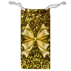 Golden Sequins And Bow Jewelry Bag by ElenaIndolfiStyle