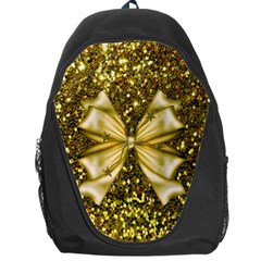 Golden Sequins And Bow Backpack Bag