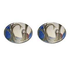 Beware Of Strangers (2) Cufflinks (oval)