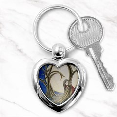 Beware Of Strangers (2) Key Chain (heart) by MidnightBlueFrog