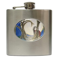 Beware Of Strangers (2) Hip Flask by MidnightBlueFrog