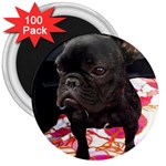 French Bulldog Sitting 3  Button Magnet (100 pack) Front