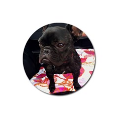 French Bulldog Sitting Drink Coaster (round)