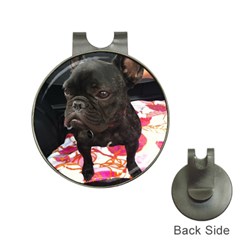 French Bulldog Sitting Hat Clip With Golf Ball Marker by StuffOrSomething