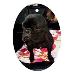 French Bulldog Sitting Oval Ornament (two Sides) by StuffOrSomething