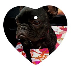 French Bulldog Sitting Heart Ornament (two Sides) by StuffOrSomething