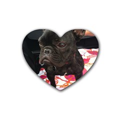 French Bulldog Sitting Drink Coasters (heart) by StuffOrSomething