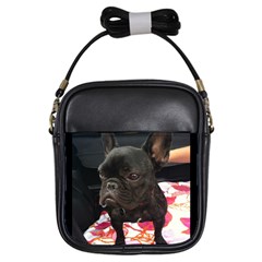 French Bulldog Sitting Girl s Sling Bag