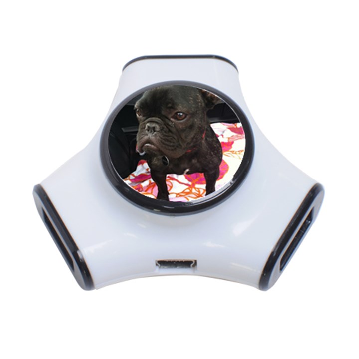 French Bulldog Sitting 3 Port USB Hub