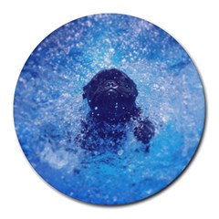 French Bulldog Swimming 8  Mouse Pad (round) by StuffOrSomething