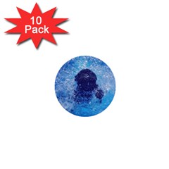 French Bulldog Swimming 1  Mini Button (10 Pack)