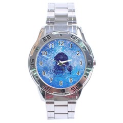 French Bulldog Swimming Stainless Steel Watch