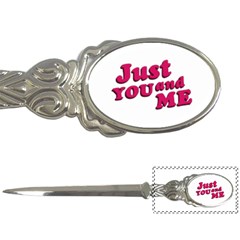 Just You And Me Typographic Statement Design Letter Opener