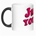 Just You and Me Typographic Statement Design Morph Mug Left