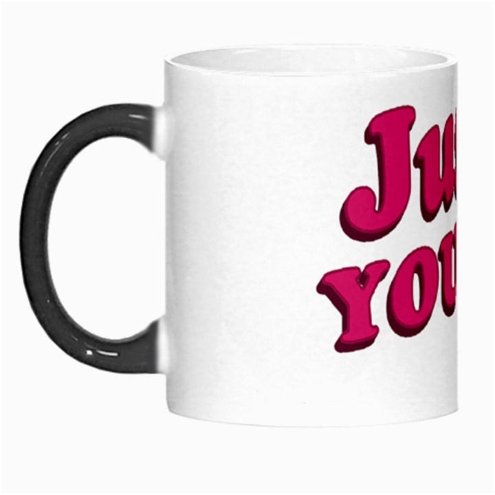 Just You and Me Typographic Statement Design Morph Mug