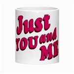 Just You and Me Typographic Statement Design Morph Mug Center