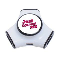 Just You And Me Typographic Statement Design 3 Port Usb Hub