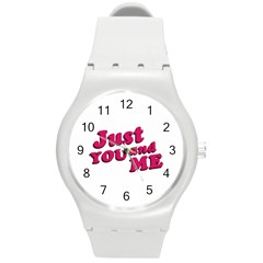 Just You And Me Typographic Statement Design Plastic Sport Watch (medium) by dflcprints