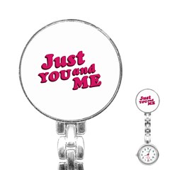 Just You And Me Typographic Statement Design Stainless Steel Nurses Watch