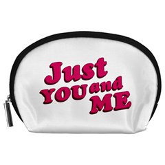 Just You And Me Typographic Statement Design Accessory Pouch (large)