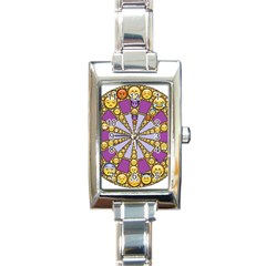 Circle Of Emotions Rectangular Italian Charm Watch by FunWithFibro