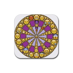 Circle Of Emotions Drink Coaster (square) by FunWithFibro