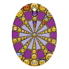 Circle Of Emotions Oval Ornament (two Sides) by FunWithFibro