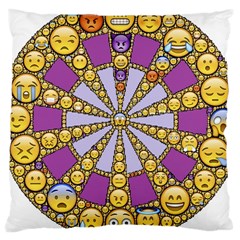 Circle Of Emotions Large Cushion Case (single Sided)  by FunWithFibro