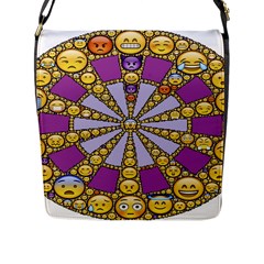 Circle Of Emotions Flap Closure Messenger Bag (large) by FunWithFibro