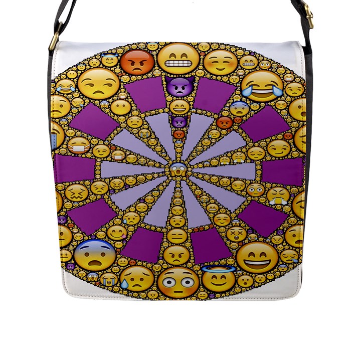 Circle Of Emotions Flap Closure Messenger Bag (Large)