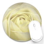  Cream Rose 8  Mouse Pad (Round) Front