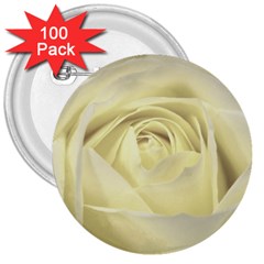  Cream Rose 3  Button (100 Pack)