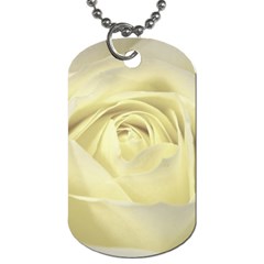  Cream Rose Dog Tag (one Sided)