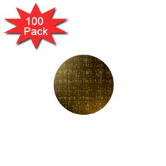 Gold 1  Mini Button (100 Pack)