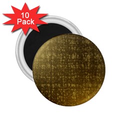 Gold 2 25  Button Magnet (10 Pack) by Colorfulart23