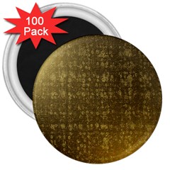 Gold 3  Button Magnet (100 Pack)