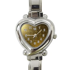 Gold Heart Italian Charm Watch 