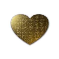 Gold Drink Coasters (heart)