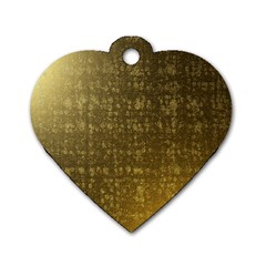 Gold Dog Tag Heart (one Sided)  by Colorfulart23