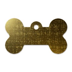 Gold Dog Tag Bone (one Sided)