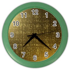 Gold Wall Clock (color) by Colorfulart23