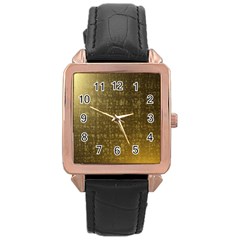 Gold Rose Gold Leather Watch 