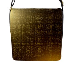 Gold Flap Closure Messenger Bag (large) by Colorfulart23