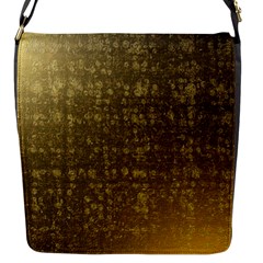 Gold Flap Closure Messenger Bag (small) by Colorfulart23