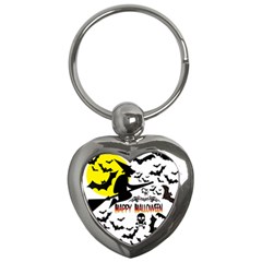 Happy Halloween Collage Key Chain (heart)