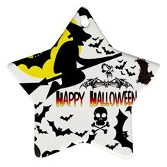 Happy Halloween Collage Star Ornament (two Sides) by StuffOrSomething